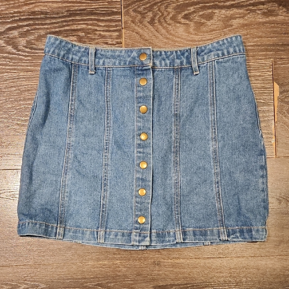 Zara Blue Denim Mini Skirt
